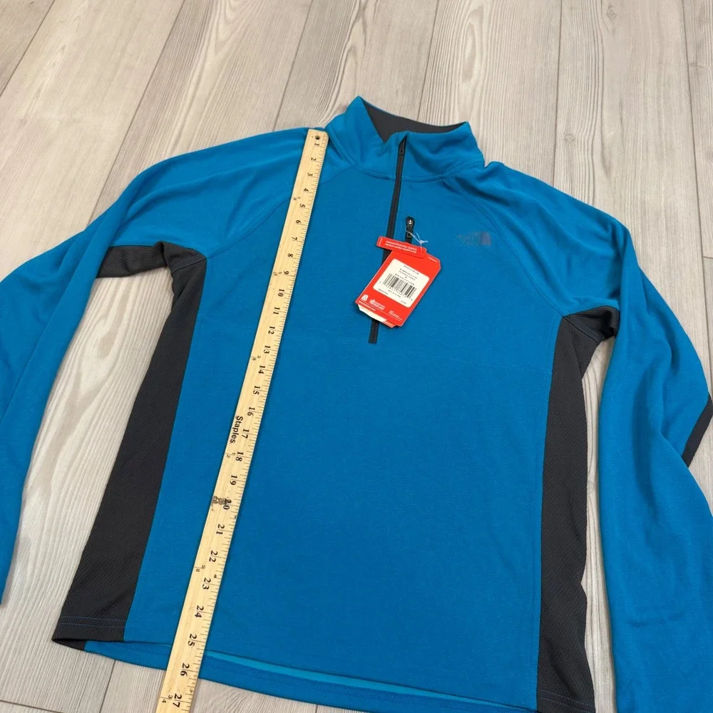 The North Face Ambition 1/4 Zip Blue Mens Running Pullover NFOA2TLWZJ M